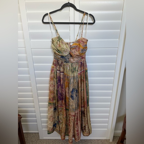Zimmermann NET SUSTAIN August cutout paisley-print organic silk midi dress NWOT - Picture 4 of 13